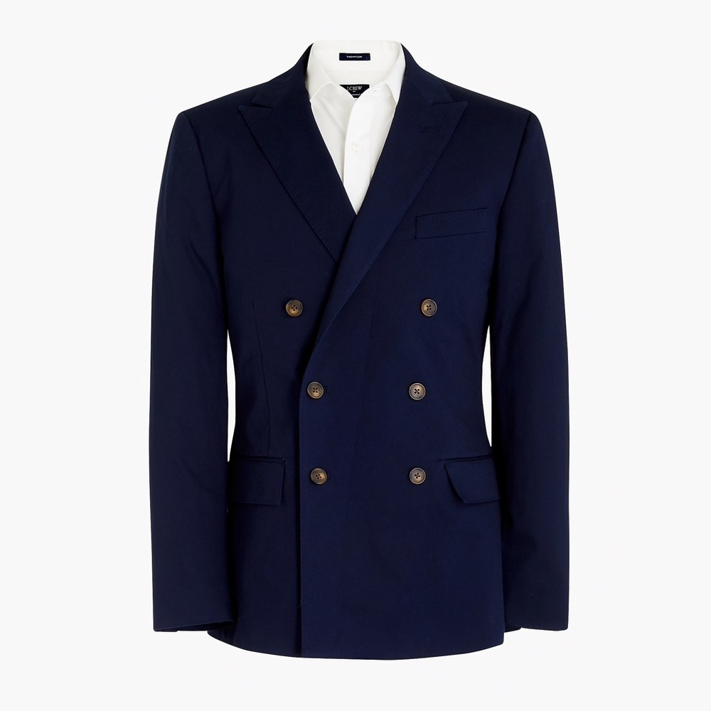 J Crew 40R Slim double-breasted suit jacket NWOT